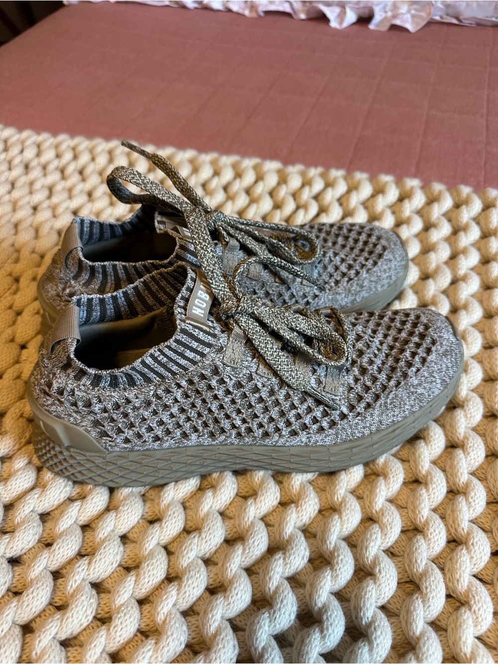 NOBULL Olive Knit Slip-On Athletic Shoes
